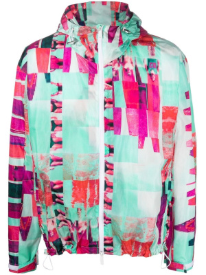 

Abstract-pattern print hooded jacket, Dsquared2 Abstract-pattern print hooded jacket