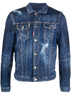 

Icon-print denim jacket, Dsquared2 Icon-print denim jacket