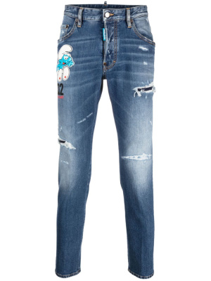 

Logo-patch tapered-leg jeans, Dsquared2 Logo-patch tapered-leg jeans