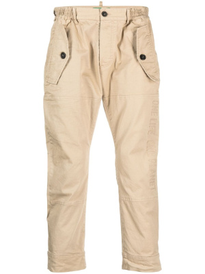 

Embroidered-logo cropped trousers, Dsquared2 Embroidered-logo cropped trousers
