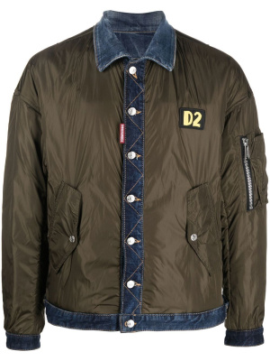 

Contrast-panel padded bomber jacket, Dsquared2 Contrast-panel padded bomber jacket