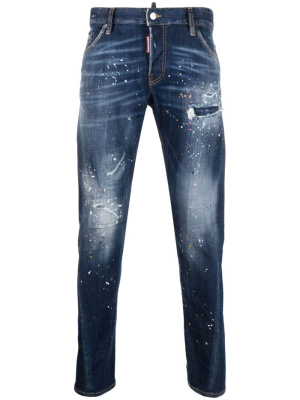

Paint-splatter slim-fit jeans, Dsquared2 Paint-splatter slim-fit jeans