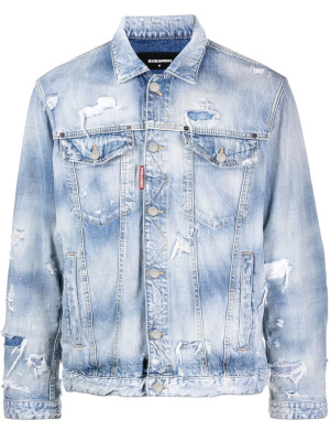 

Distressed denim jacket, Dsquared2 Distressed denim jacket