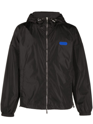 

Logo-patch hooded windbreaker jacket, Dsquared2 Logo-patch hooded windbreaker jacket