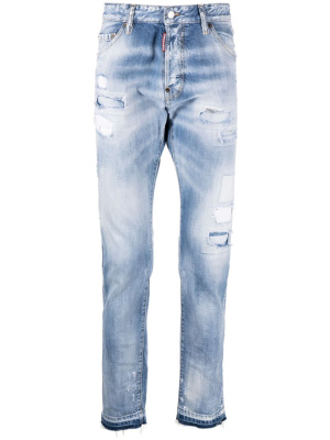 

Logo-patch distressed washed jeans, Dsquared2 Logo-patch distressed washed jeans