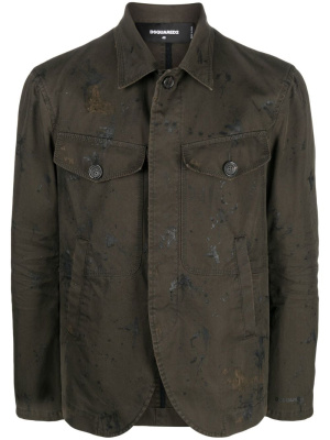 

Distressed shirt jacket, Dsquared2 Distressed shirt jacket