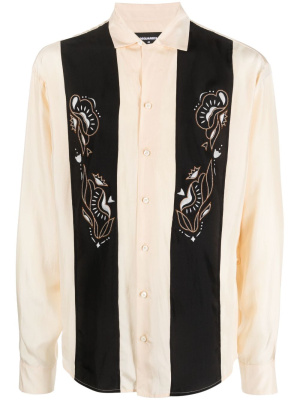 

Embroidered silk bowling shirt, Dsquared2 Embroidered silk bowling shirt