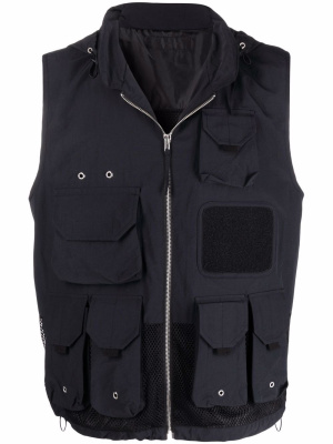 

Mesh-panel gilet jacket, Helmut Lang Mesh-panel gilet jacket
