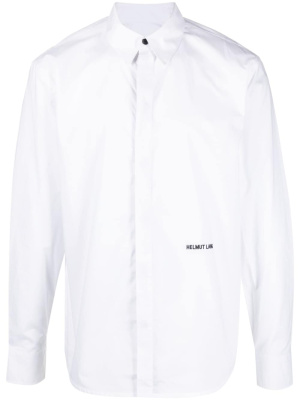 

Embroidered-logo cotton shirt, Helmut Lang Embroidered-logo cotton shirt