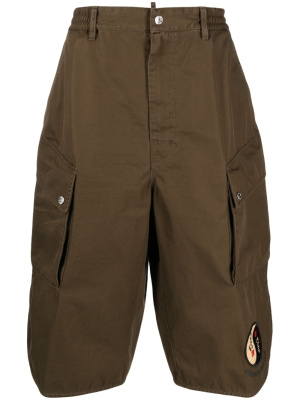 

Slogan-patch cotton cargo shorts, Dsquared2 Slogan-patch cotton cargo shorts