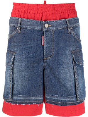 

Layered denim shorts, Dsquared2 Layered denim shorts
