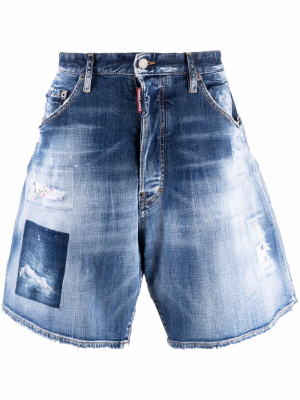 

Faded-effect denim shorts, Dsquared2 Faded-effect denim shorts