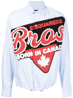 

Logo-patch long-sleeve shirt, Dsquared2 Logo-patch long-sleeve shirt