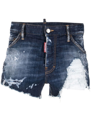 

Distressed logo-print shorts, Dsquared2 Distressed logo-print shorts