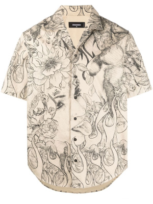 

Graphic-print short-sleeved shirt, Dsquared2 Graphic-print short-sleeved shirt
