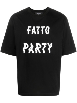 

Text-print cotton T-shirt, Dsquared2 Text-print cotton T-shirt