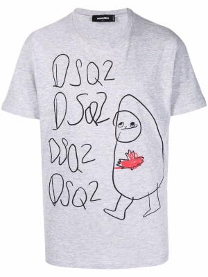 

Graphic-print crewneck T-shirt, Dsquared2 Graphic-print crewneck T-shirt