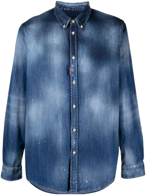 

Distressed denim shirt, Dsquared2 Distressed denim shirt