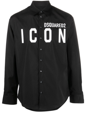 

Logo-print cotton shirt, Dsquared2 Logo-print cotton shirt