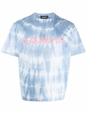 

Logo-print tie-dye cotton T-shirt, Dsquared2 Logo-print tie-dye cotton T-shirt