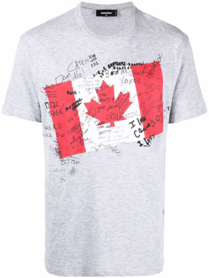 

Graphic flag-print cotton T-shirt, Dsquared2 Graphic flag-print cotton T-shirt
