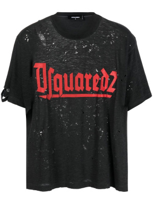 

Distressed-effect logo T-shirt, Dsquared2 Distressed-effect logo T-shirt