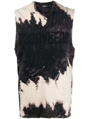 

Tie-dye logo-print tank top, Dsquared2 Tie-dye logo-print tank top