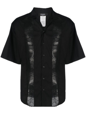 

Sheer-lace panelled shirt, Dsquared2 Sheer-lace panelled shirt