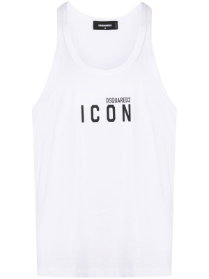 

Icon-print cotton tank top, Dsquared2 Icon-print cotton tank top
