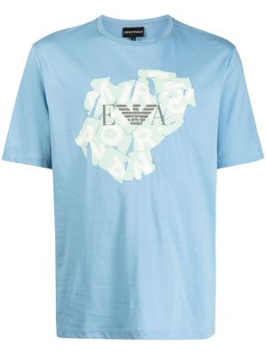 

Logo-print detail T-shirt, Emporio Armani Logo-print detail T-shirt