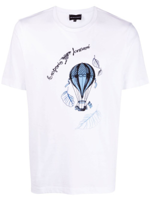 

Graphic-print cotton T-shirt, Emporio Armani Graphic-print cotton T-shirt