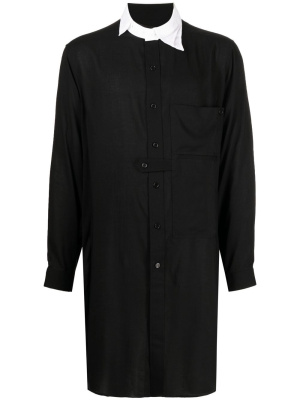 

Tab-collar long shirt, Yohji Yamamoto Tab-collar long shirt