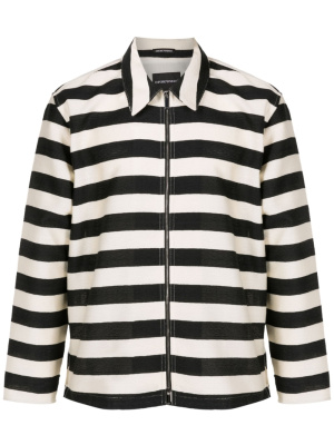 

Striped zip-up shirt jacket, Emporio Armani Striped zip-up shirt jacket