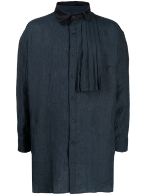 

Pleated-detail cotton shirt, Yohji Yamamoto Pleated-detail cotton shirt
