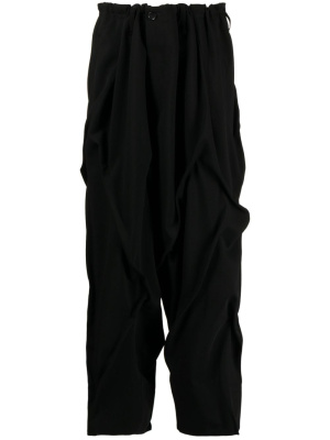 

Drop-crotch elasticated-waistband trousers, Yohji Yamamoto Drop-crotch elasticated-waistband trousers