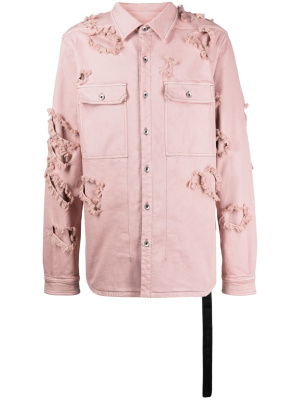 

Distressed-effect denim jacket, Rick Owens DRKSHDW Distressed-effect denim jacket