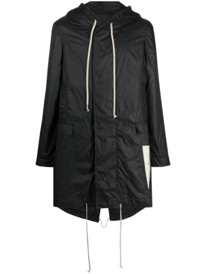 

Fishtail hooded raincoat, Rick Owens DRKSHDW Fishtail hooded raincoat