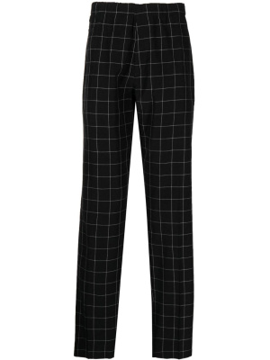 

Check-pattern silk-blend trousers, Undercover Check-pattern silk-blend trousers