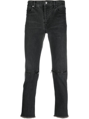 

Zip-detail frayed jeans, Undercover Zip-detail frayed jeans