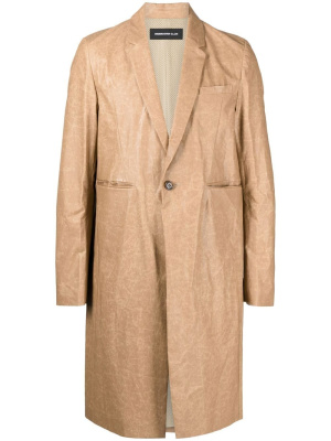 

Logo-print single-breasted coat, Undercover Logo-print single-breasted coat