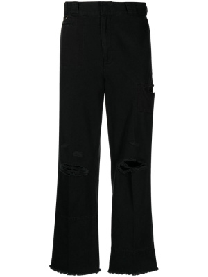 

Distressed straight-leg jeans, Undercover Distressed straight-leg jeans
