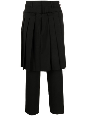

Pleated-skirt tailored trousers, Undercover Pleated-skirt tailored trousers