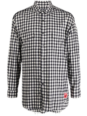 

Check-pattern logo-patch shirt, Undercover Check-pattern logo-patch shirt