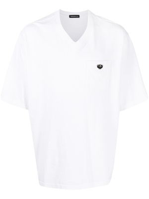 

Logo-embroidered V-neck T-shirt, Undercover Logo-embroidered V-neck T-shirt