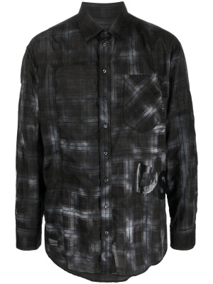 

Distressed-effect plaid shirt, Dsquared2 Distressed-effect plaid shirt