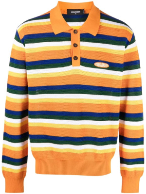 

Horizontal-stripe polo shirt, Dsquared2 Horizontal-stripe polo shirt