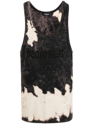

Bleached logo-print tank top, Dsquared2 Bleached logo-print tank top