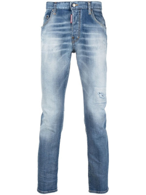 

Logo-appliqué straight-leg jeans, Dsquared2 Logo-appliqué straight-leg jeans