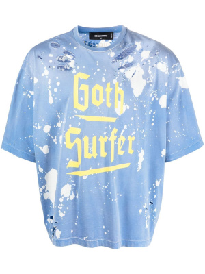 

Distressed crew-neck T-shirt, Dsquared2 Distressed crew-neck T-shirt