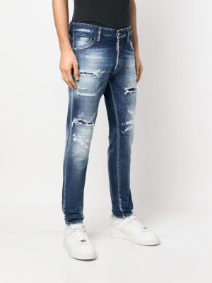 

Distressed-effect tapered jeans, Dsquared2 Distressed-effect tapered jeans